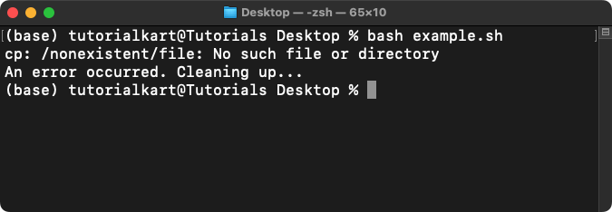 Error Handling in Bash - Example 2